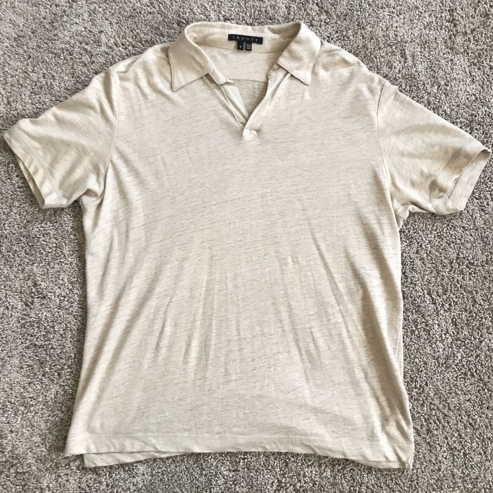 Theory Linen Polo Shirt